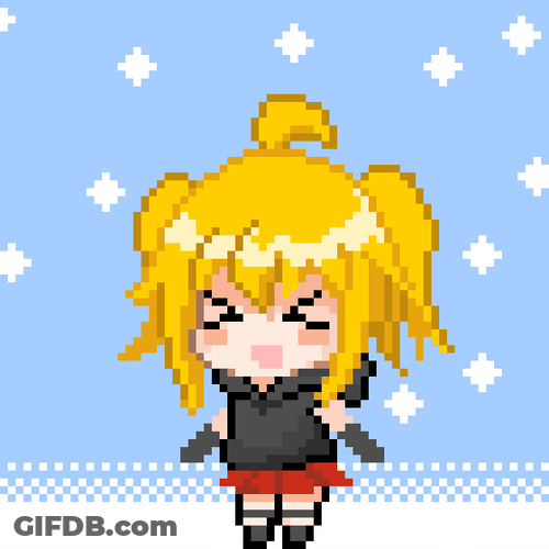 Snowing Pixel Art GIF