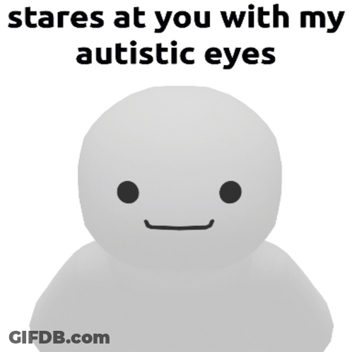 Snowman Confetti Eyes Stares At You With My Autistic Eyes GIF