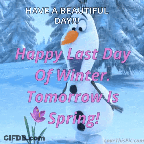 Snowman Happy Last Day Winter Spring GIF