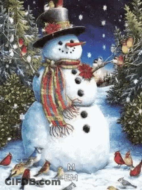 Snowman In Christmas Joy GIF
