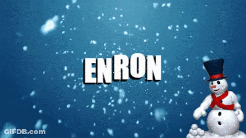 Snowman In Top Hat Enron GIF