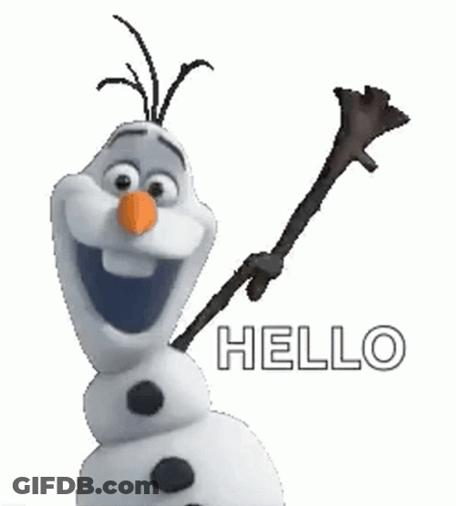 Snowman Saying Hello GIF