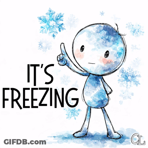 Snowman Saying It's Freezing GIF