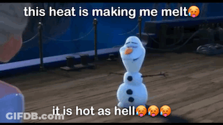 Snowman Saying This Heat Is Making Me Melt GIF