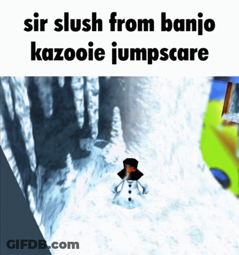 Snowman Sir Slush From Banjo Kazooie Jumpscare GIF