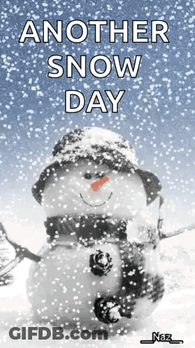 Snowman Wearing Hat And Scarf GIF