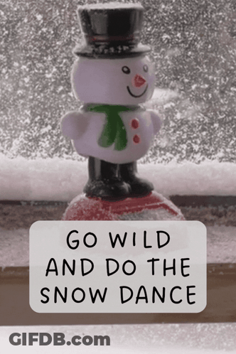 Snowman With Go Wild Snow Dance GIF