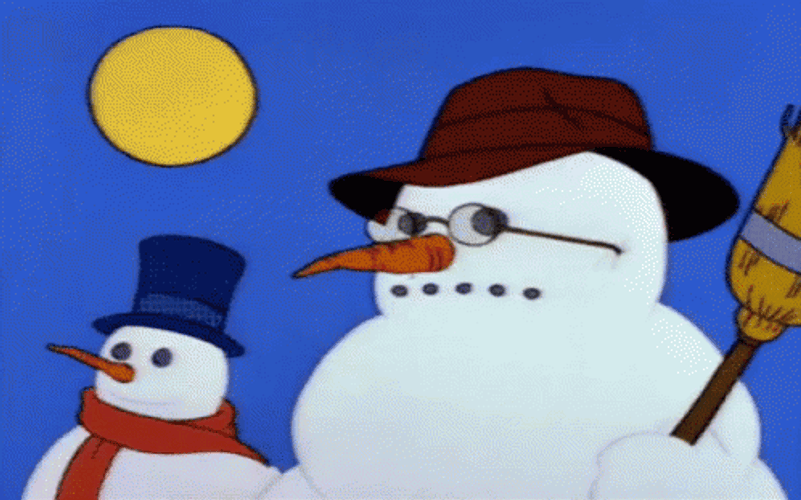 Snowmen Face Melt GIF