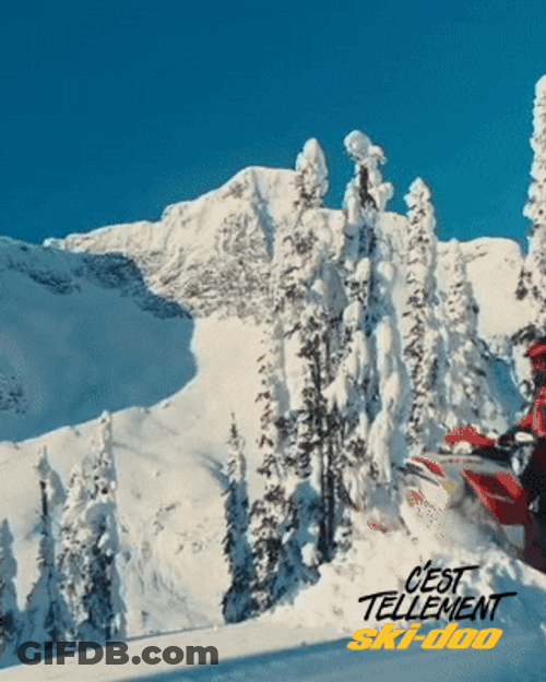 Snowmobile Jump Slow Motion GIF