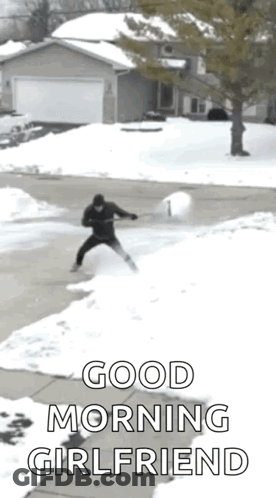 Snowy Cleveland Scene It's Snowing GIF