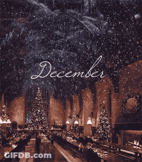 Snowy December Graphic Design GIF