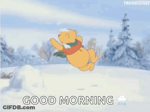 Snowy Forest Good Morning Honey GIF