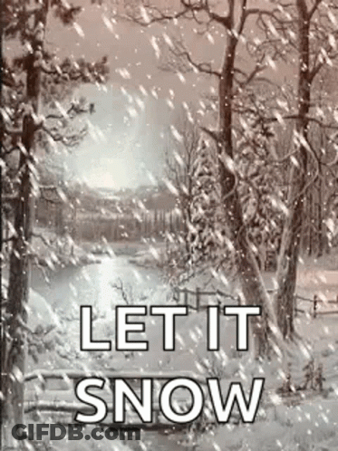 Snowy Forest Let It Snow GIF