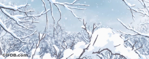 Snowy Forest With Falling Snow GIF