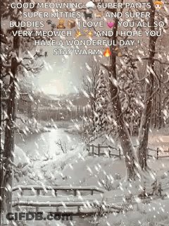 Snowy Forest With Message GIF