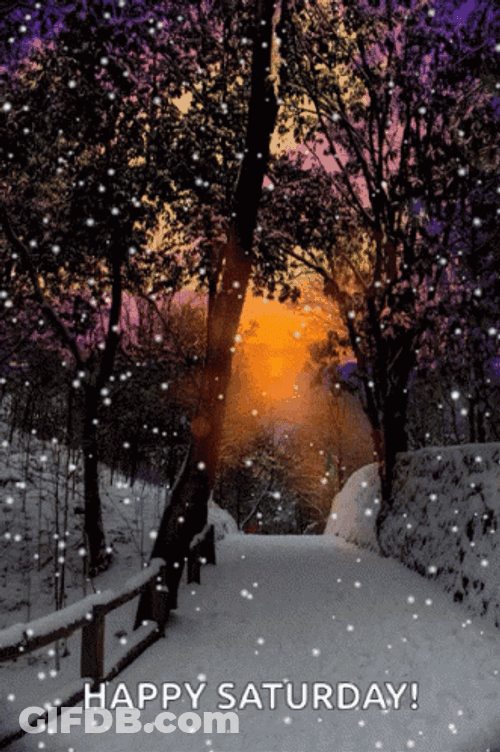 Snowy Happy Saturday GIF