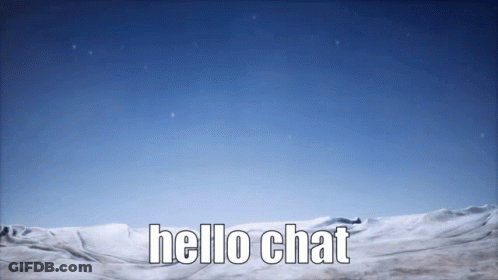Snowy Landscape With Hello Chat GIF