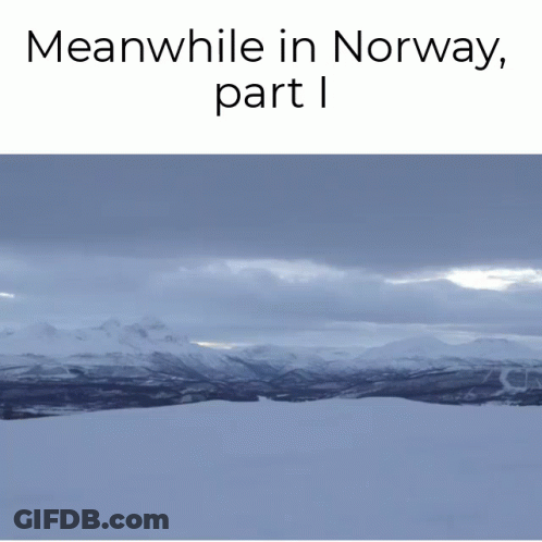Snowy Landscape With Meanwhile In Norway GIF
