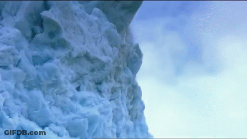 Snowy Mountain Against Blue Sky GIF