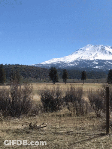 Snowy Mountain And Field GIF