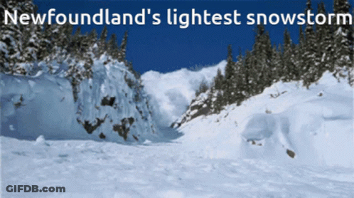 Snowy Mountain Newfoundland Lightest Snowstorm GIF