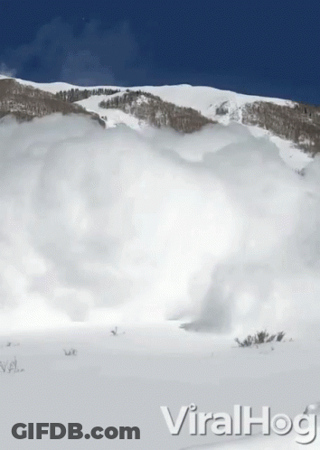 Snowy Mountain With Viralhog Text GIF