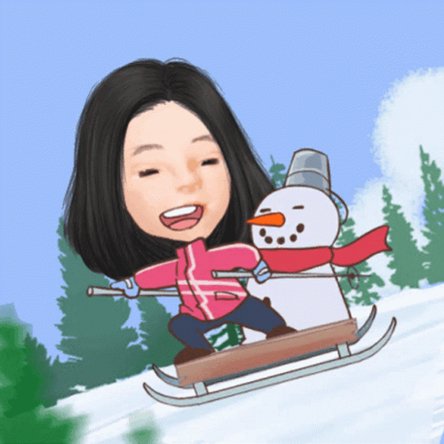 Snowy Saturday Jagyasini Winter Solstice Skating GIF