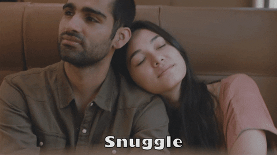Snuggle Happy Couple GIF