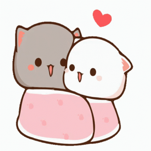 Snuggle Peach And Goma GIF