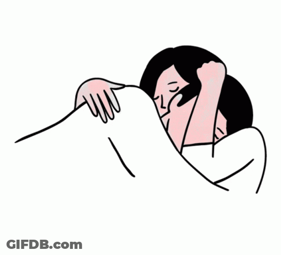 Snuggling Couple Animation GIF