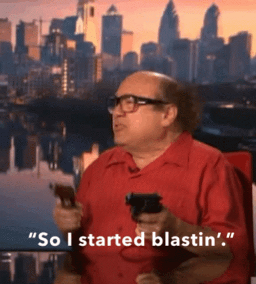 So Anyways I Started Blasting Danny DeVito Talking GIF