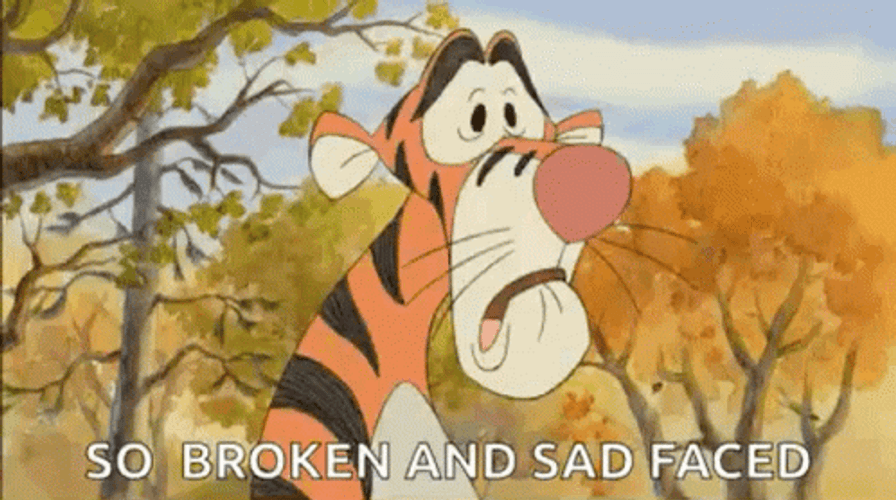 So Broken And Sad Faced GIF