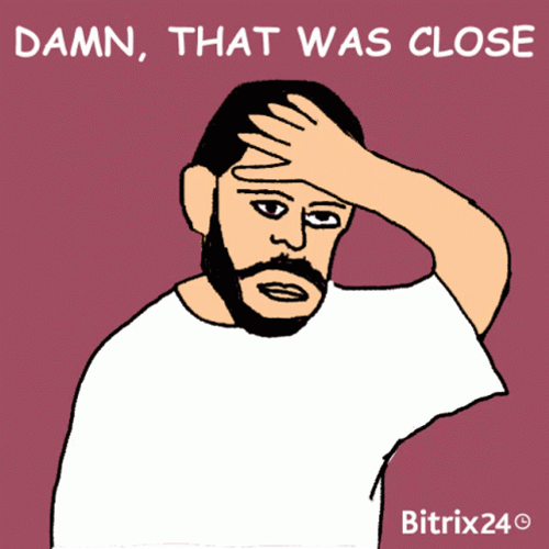 So Close Cartoon Man Face Palm GIF
