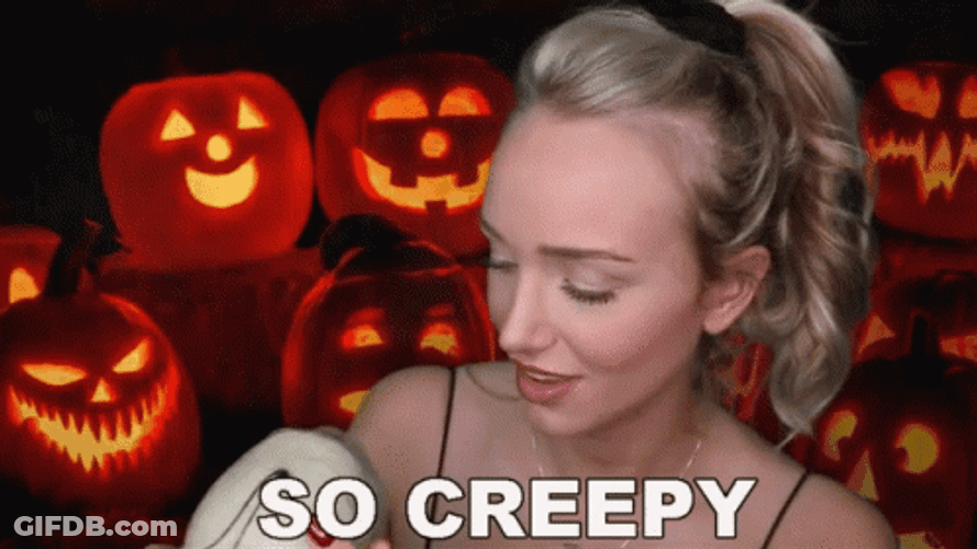 So Creepy Lady Pumpkin GIF