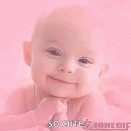 So Cute Baby Smile Blink GIF
