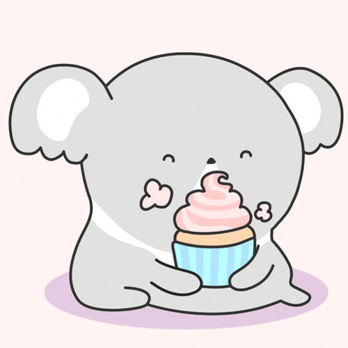 So Cute Luna Koala Muffin Icing GIF