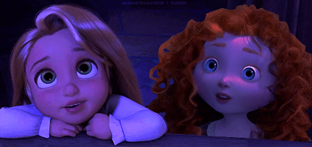 So Cute Young Rapunzel And Merida GIF