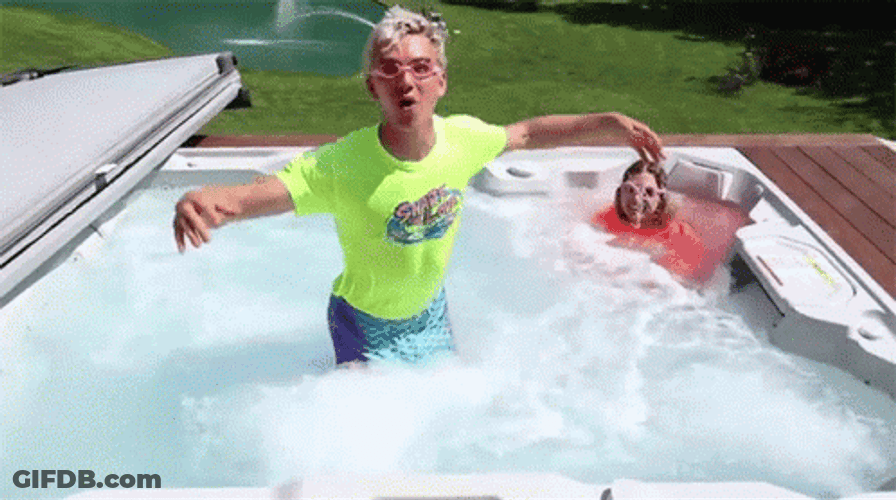 So Excited In Hot Tub GIF