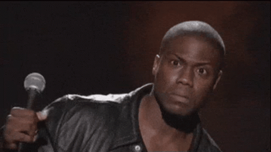 So Excited Kevin Hart Blank Stare GIF