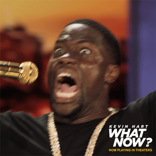 So Excited Kevin Hart Scream GIF