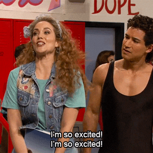 So Excited Meme Elizabeth Berkley And Mario Lopez GIF