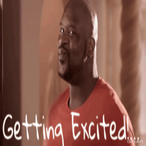 So Excited Shaquille O'Neal Meme GIF