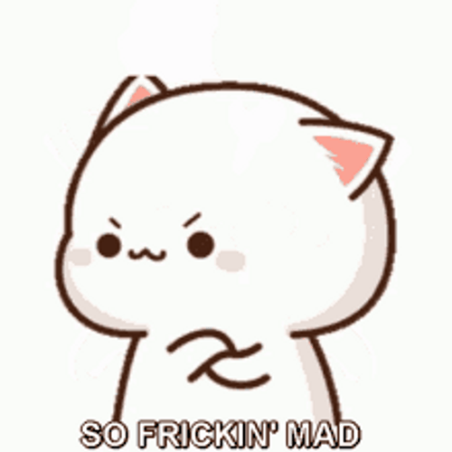 So Freaking Mad Peach Cat GIF