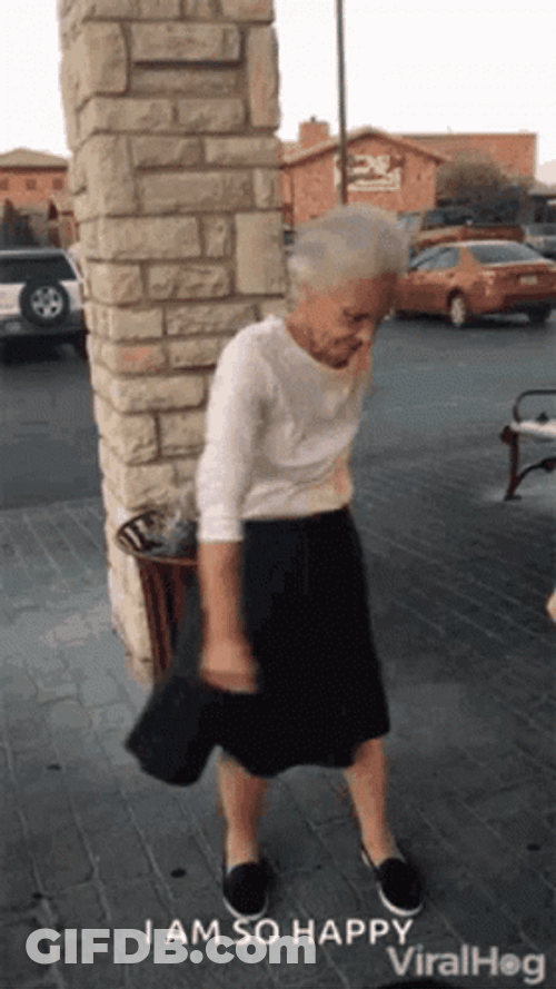 So Happy Dancing Grandma GIF