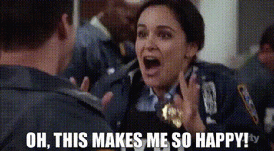 So Happy Police Girl Excitement GIF