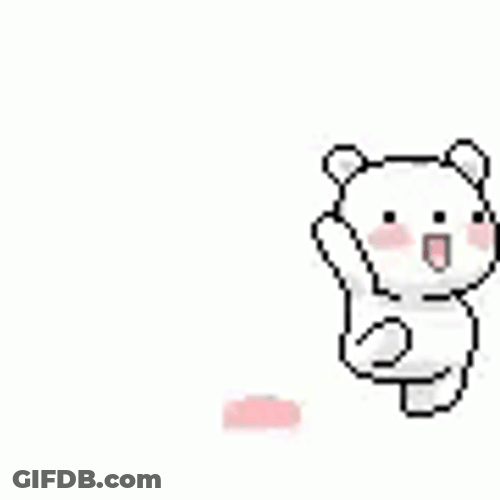 So Happy Running Bear GIF