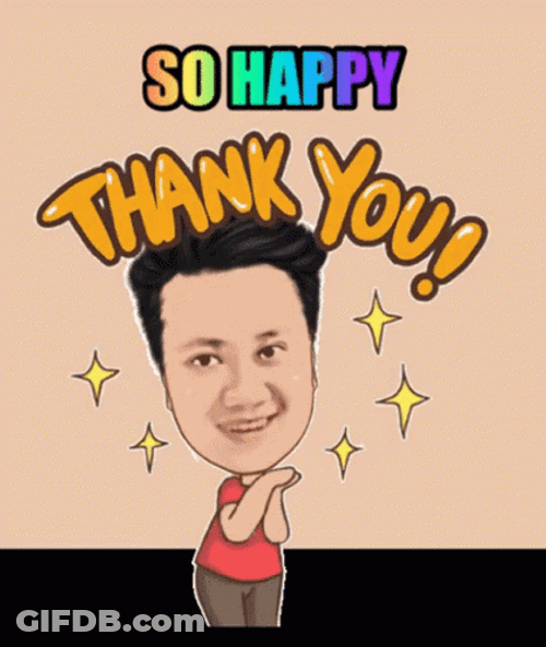 So Happy Thank You Clipart Shinning Eyes GIF