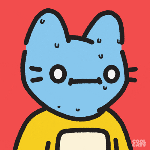 So Hot Right Now Blue Cat Sweating GIF