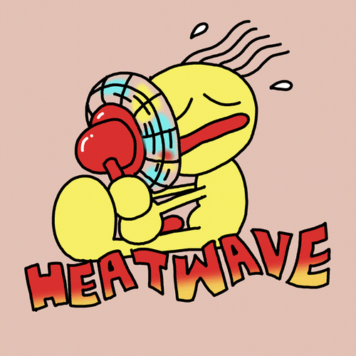So Hot Right Now Cartoon Kid Hugging Fan GIF