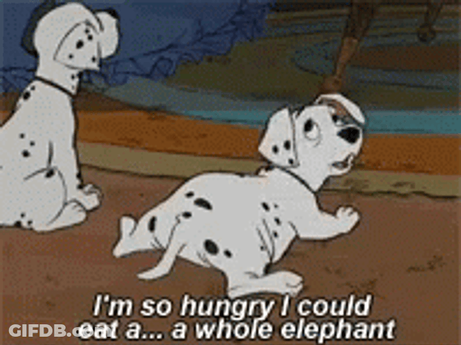 So Hungry Dog Could Eat Whole Elephant GIF
